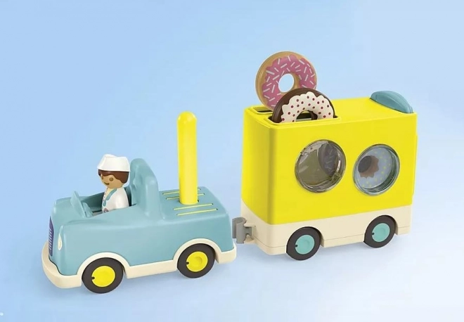 Spielset Figuren Junior Verrückter Donut-Truck mit Stapel- und Sortierfunktion