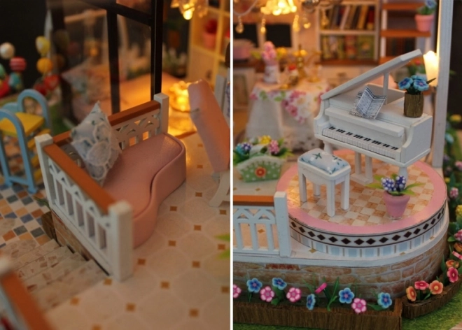 Niedliche Villa Miniatur-Bausatz für Kinder