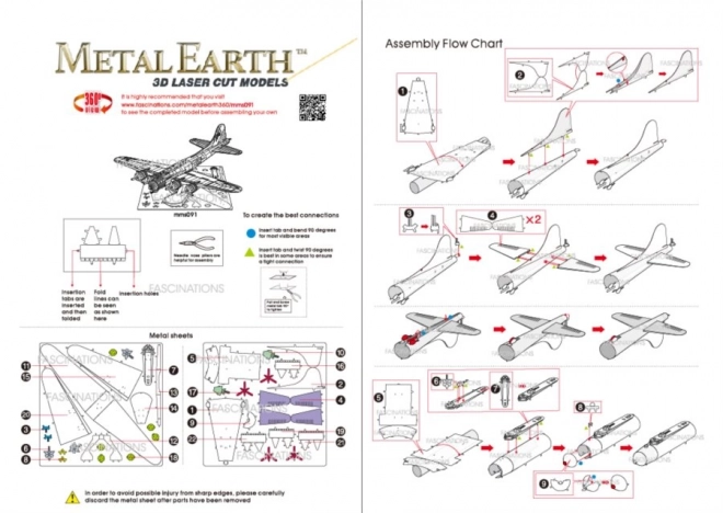 Metal Earth 3D-Puzzle B-17 Bomber