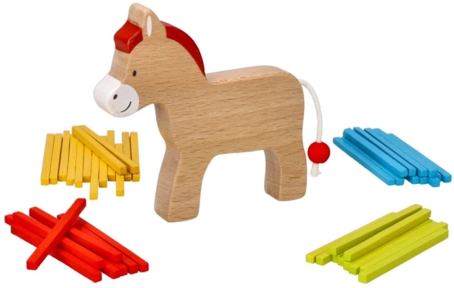Esel mit Ladung Spielzeug