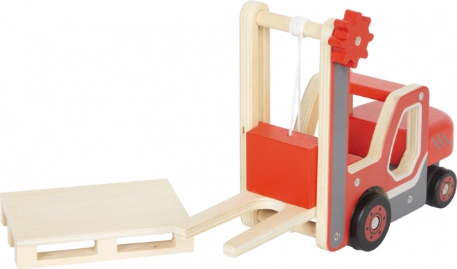 small foot Holz-Gabelstapler mit Palette
