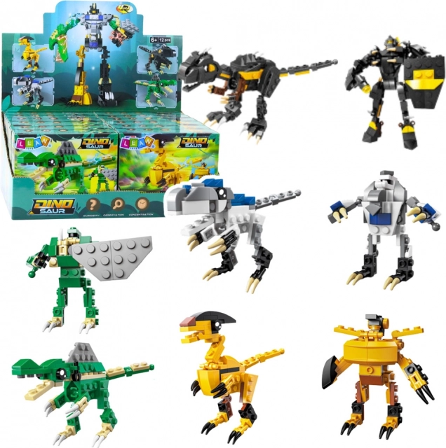 Bauset Dinosaurier und Roboter 2-in-1, 57–70 Teile