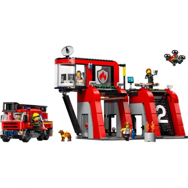 LEGO City Feuerwehrstation mit Feuerwehrauto