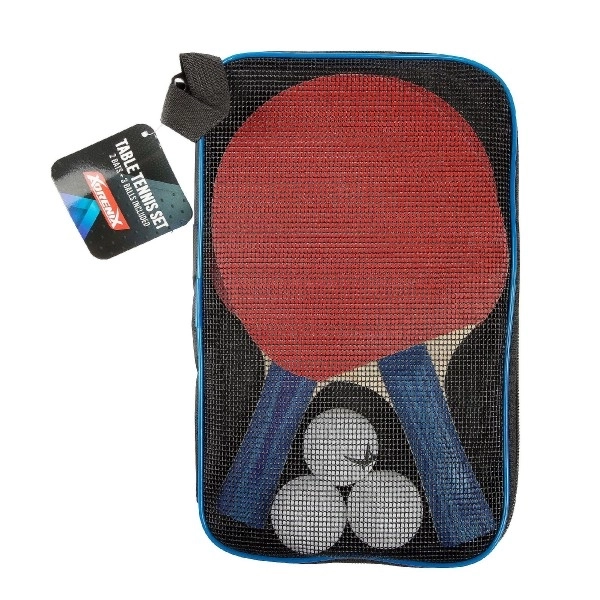 Tischtennis-Set mit 2 Schlägern und 3 Bällen im Etui