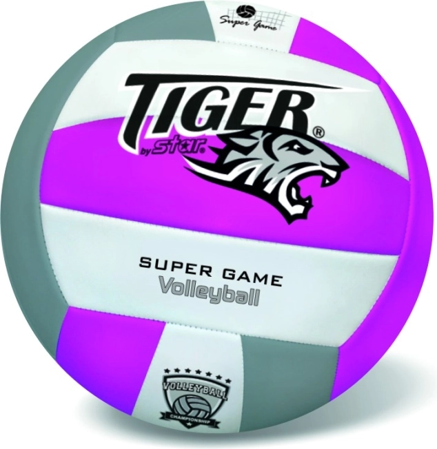 Leder-Volleyball Fluo Tiger lila, Größe 5