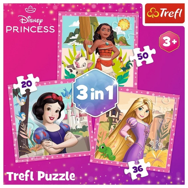 Disney Prinzessinnen 3-in-1 Puzzle - Schöne Blumen