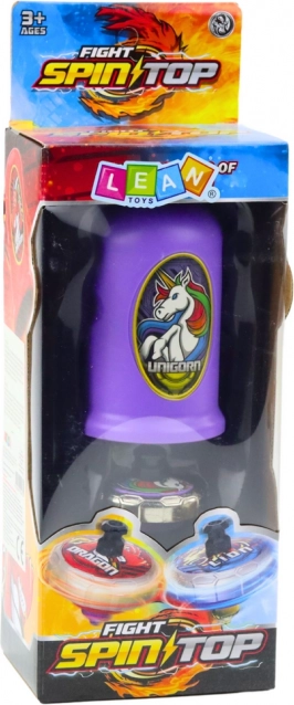 Starterset mit Abschusskreisel Einhorn lila