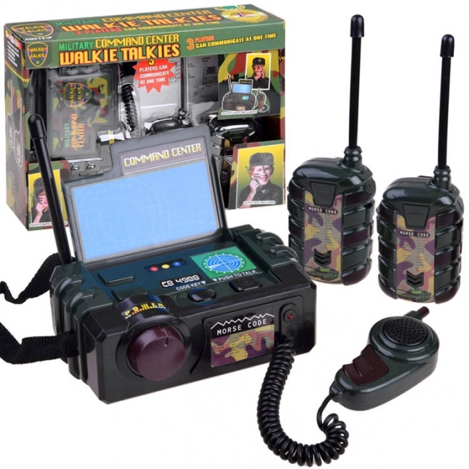 Funkspielzeug Walkie Talkie Set mit Basisstation – Armee