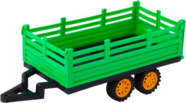 Grüner ferngesteuerter Bauer-Traktor mit Anhänger