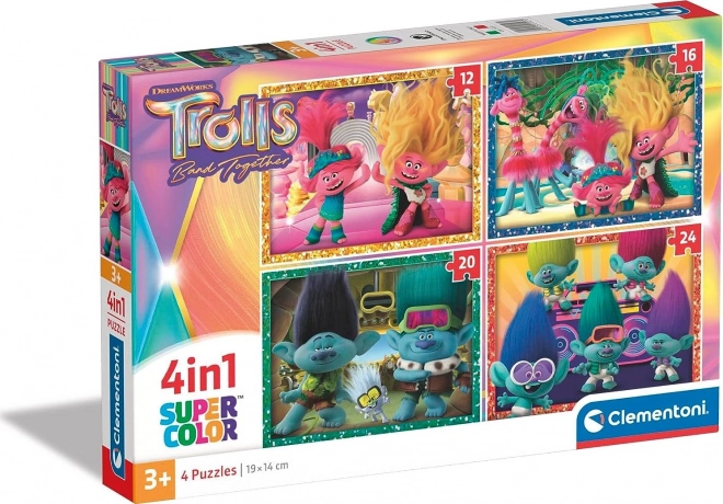 Clementoni Puzzle Trolls 4-in-1