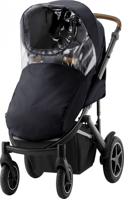 Regenschutz für Kinderwagen Smile, Schwarz + transparentes EVA
