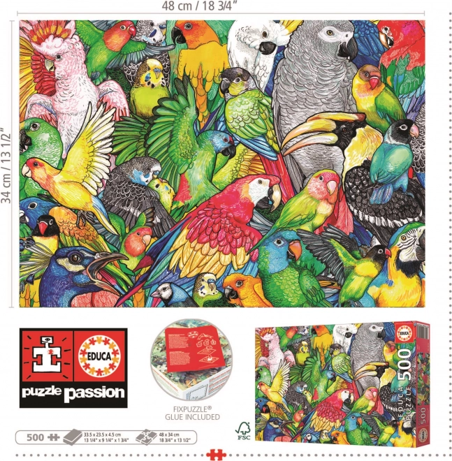 Papageien Puzzle 500 Teile