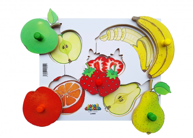 Just Jigsaws Holzpuzzle Obst Schälen und Schneiden