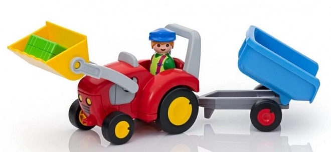 Playmobil Traktor mit Anhänger