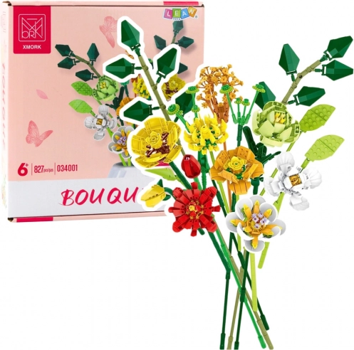 Konstruktionsset – dekorativer Blumenstrauß, 827 Teile