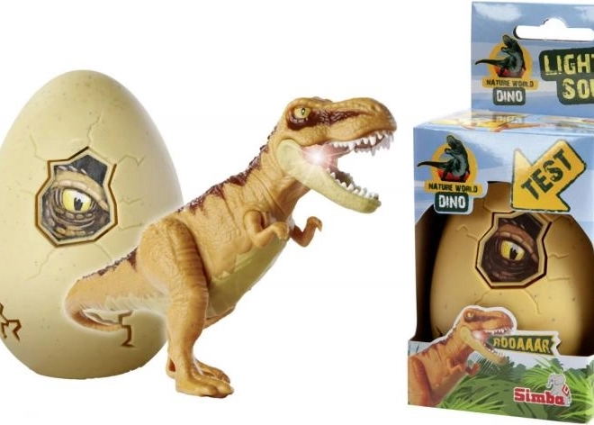Leuchtende Dinosaurierfigur im Ei