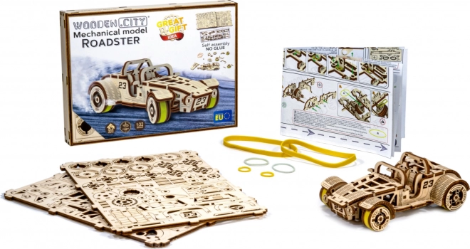 Holz 3D Puzzle - Roadster Auto