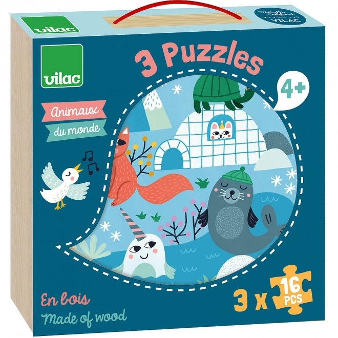 Vilac Holzpuzzle Welt der Tiere