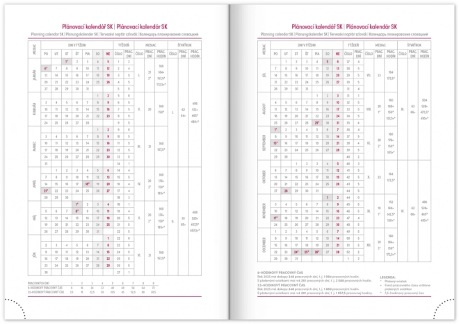 Notique Wochenkalender Balacron 2025 Silber