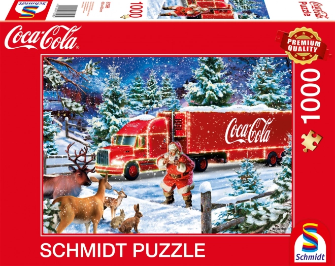 Puzzle Weihnachts-LKW Coca Cola 1000 Teile