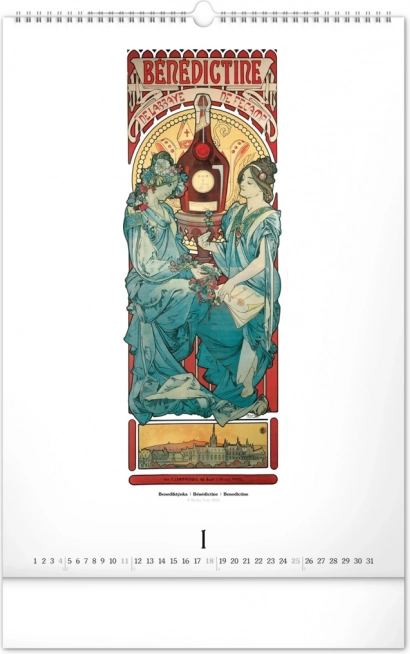 Wandkalender Alfons Mucha 2026