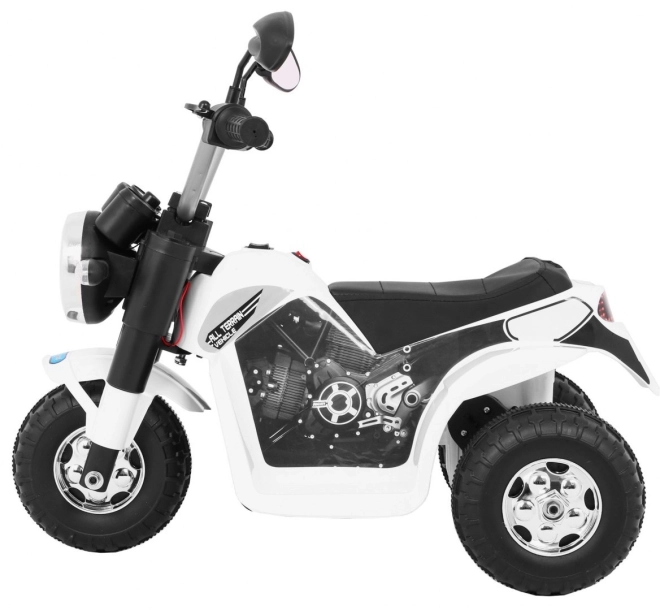 Kinder Elektro-Motorrad MiniBike Weiß mit LED-Lichtern und Sounds – weiß