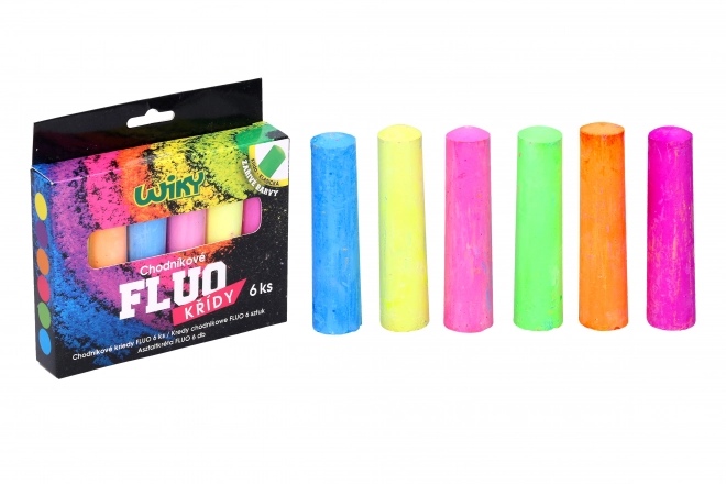 Fluoreszierende Gehwegkreide 6er Set