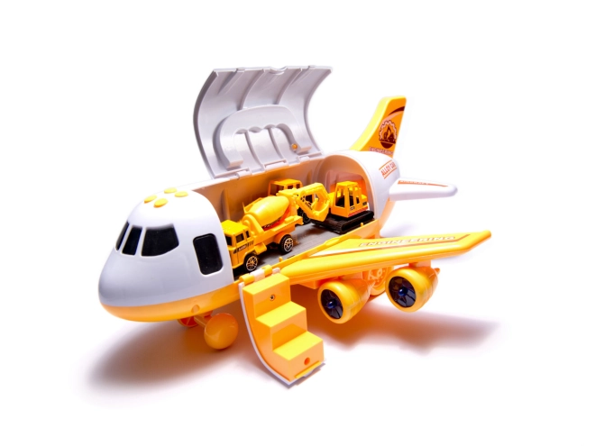 Aufklappbares Flugzeug mit Rampe und Stauraum