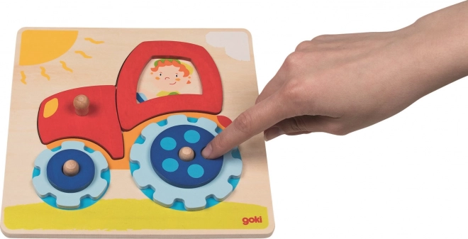 Goki Holzpuzzle mit Traktor