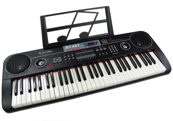 Musik Keyboard Set mit Mikrofon und Netzteil