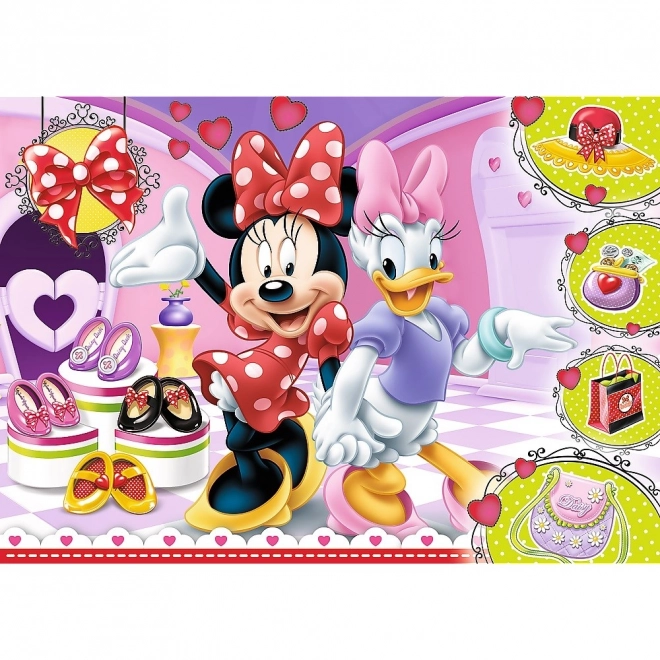 Glitzer Minnie Puzzle mit 100 Teilen