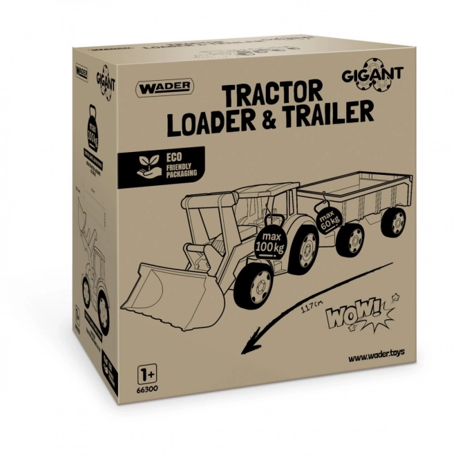 Großer Traktor-Lader mit Anhänger