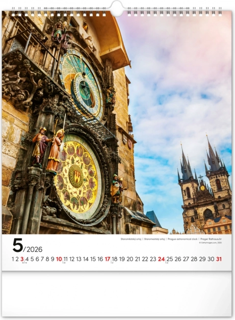 Wandkalender Prag 2026