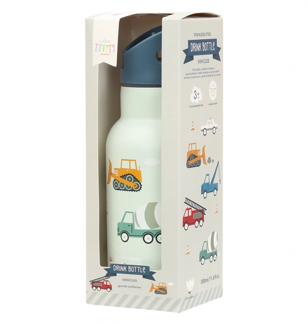 A Little Lovely Company Trinkflasche aus Edelstahl 500 ml – Fahrzeuge