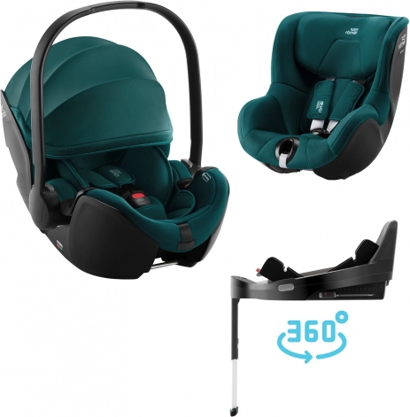 Babyschale Baby-Safe Pro und Dualfix 5Z mit Basis Vario Base 5Z – Atlantic Green
