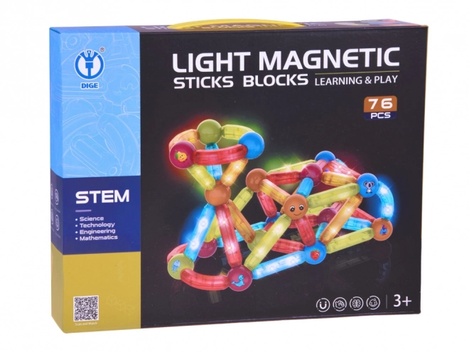 Magnetische 3D-Bauklötze für Kinder mit Beleuchtung