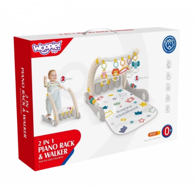 Woopie Baby Spielmatte mit Gehfunktion und Klavier 2in1