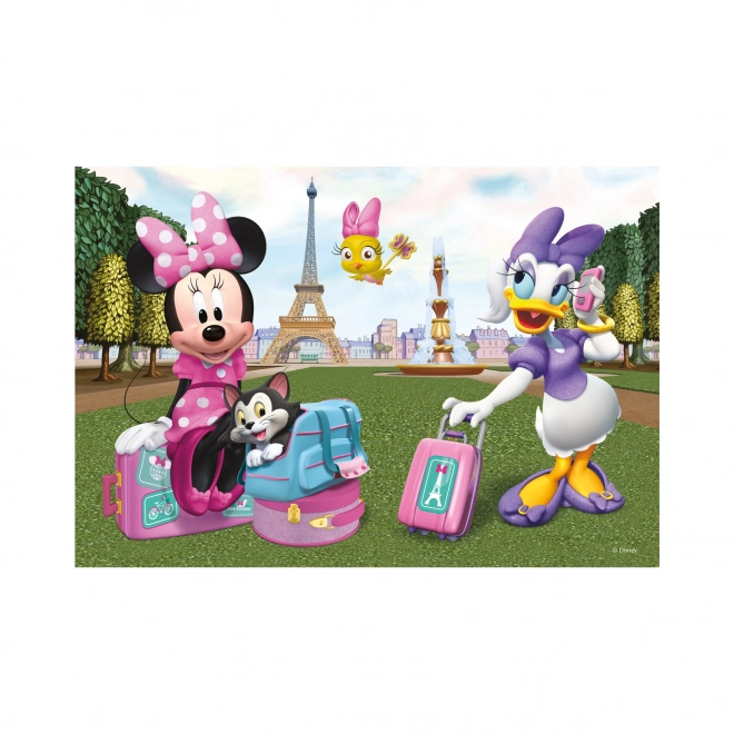 Puzzle Minnie und Daisy in Paris 24 Teile