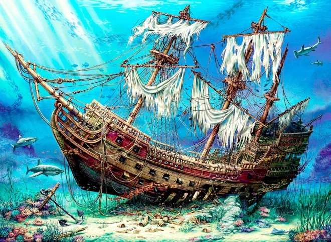 Puzzle gestrandetes Schiff 1500 Teile