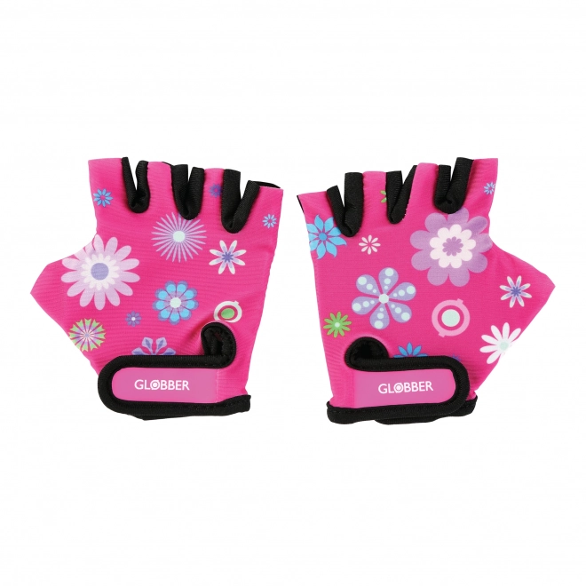 Globber Kleinkinder Schutzhandchuhe Blumen Pink