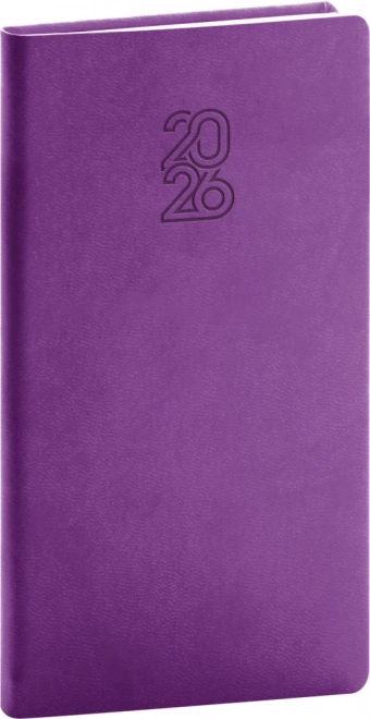 Taschenkalender Lila 2026 - Format 9 x 15,5 cm