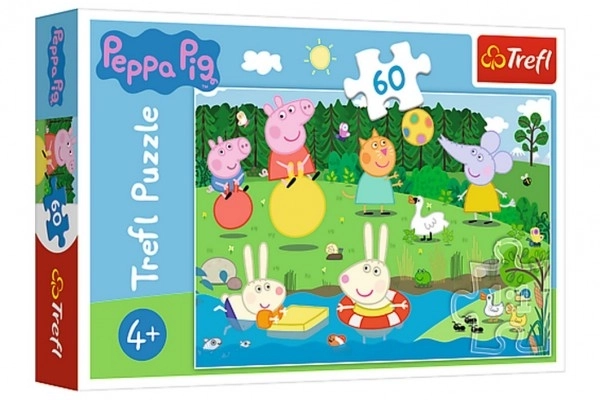 Peppa Wutz Puzzle am Teich 60 Teile