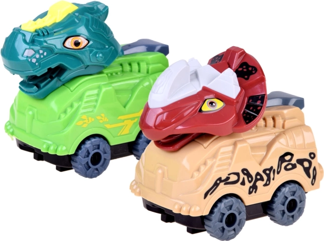 Dinosaurier-Autos mit Lichtern