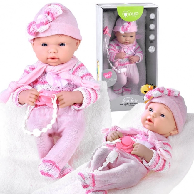 Süßes Babypuppe Mädchen mit Schnuller