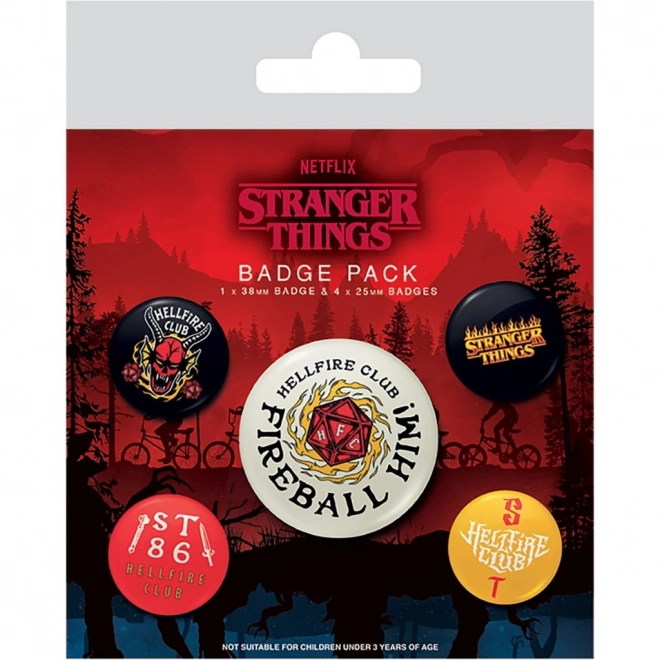 Stranger Things Hellfire Club Button-Set