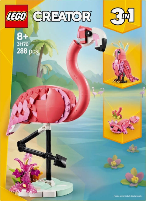 Lego Creator 3-in-1 Wildtiere: Rosa Flamingo