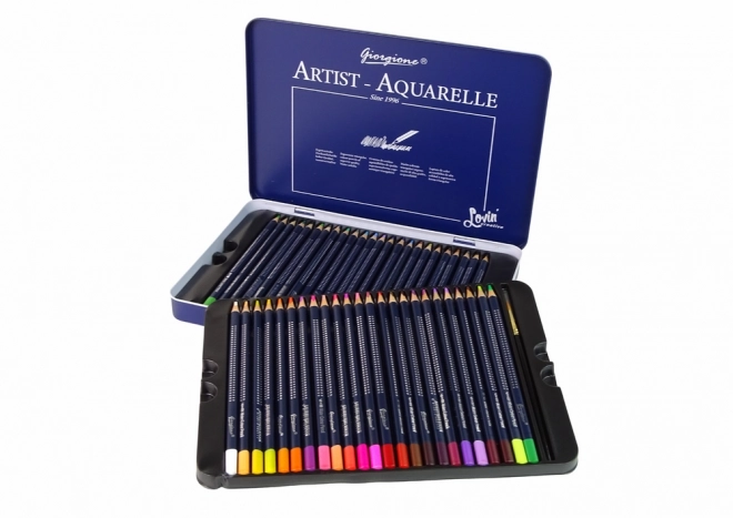 Aquarellbuntstifte Set im Metallkasten