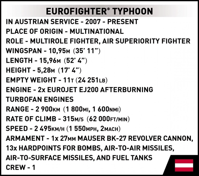 Eurofighter Typhoon Modell Bausatz Österreich 1:48