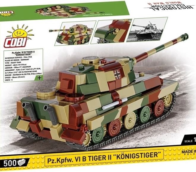 Modell des Panzers Tiger II Königstiger aus Kunststoffsteinen