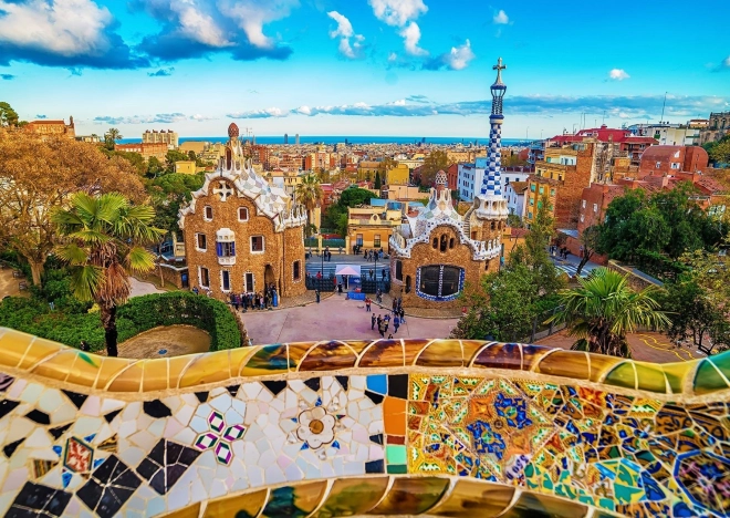 ENJOY Puzzle Parkblick GUELL Barcelona 1000 Teile